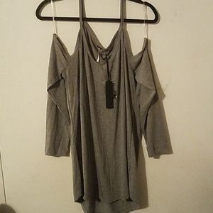 Poof! Cold Shoulder Top